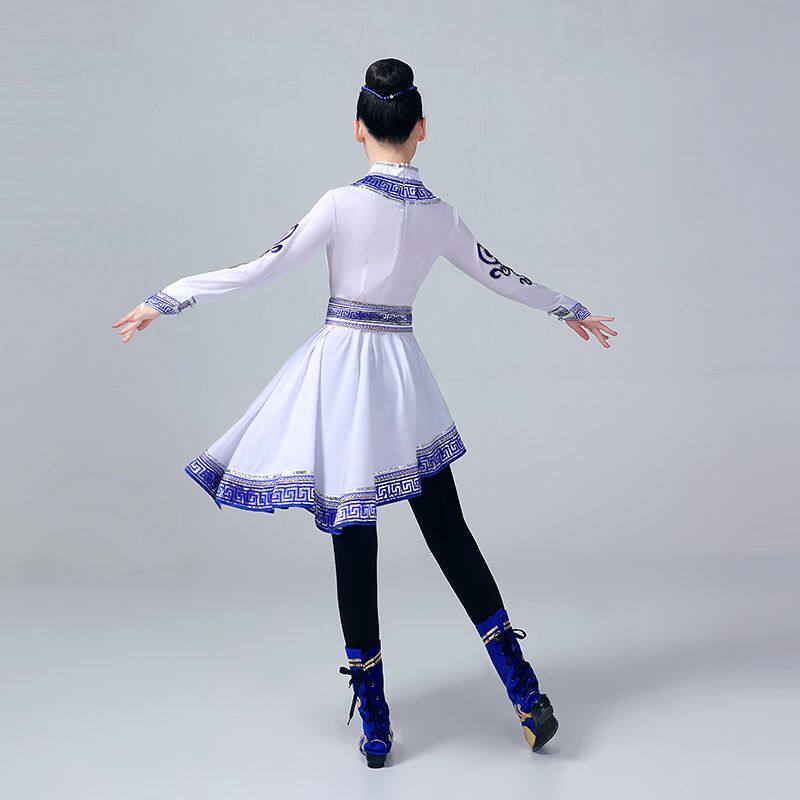 蒙古族舞蹈演出服现代少