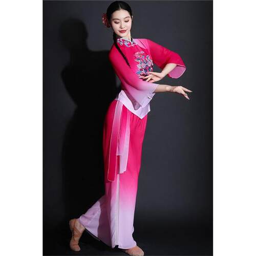 秧歌服女红喜庆腰鼓古典