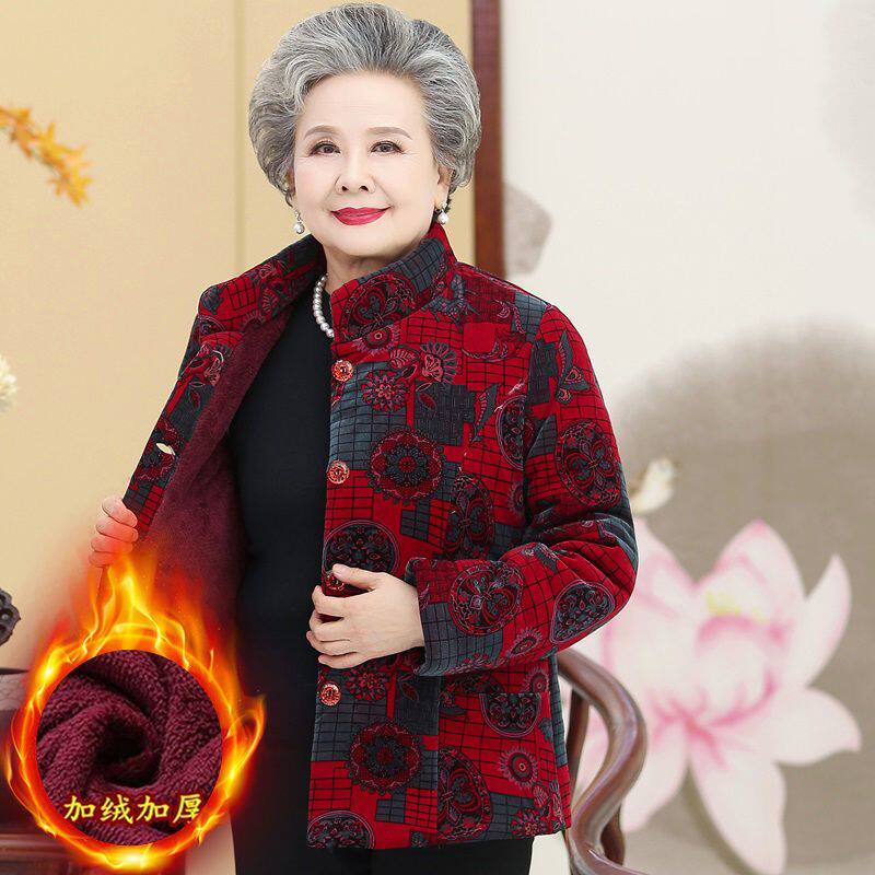 奶奶棉袄加厚60-780岁外