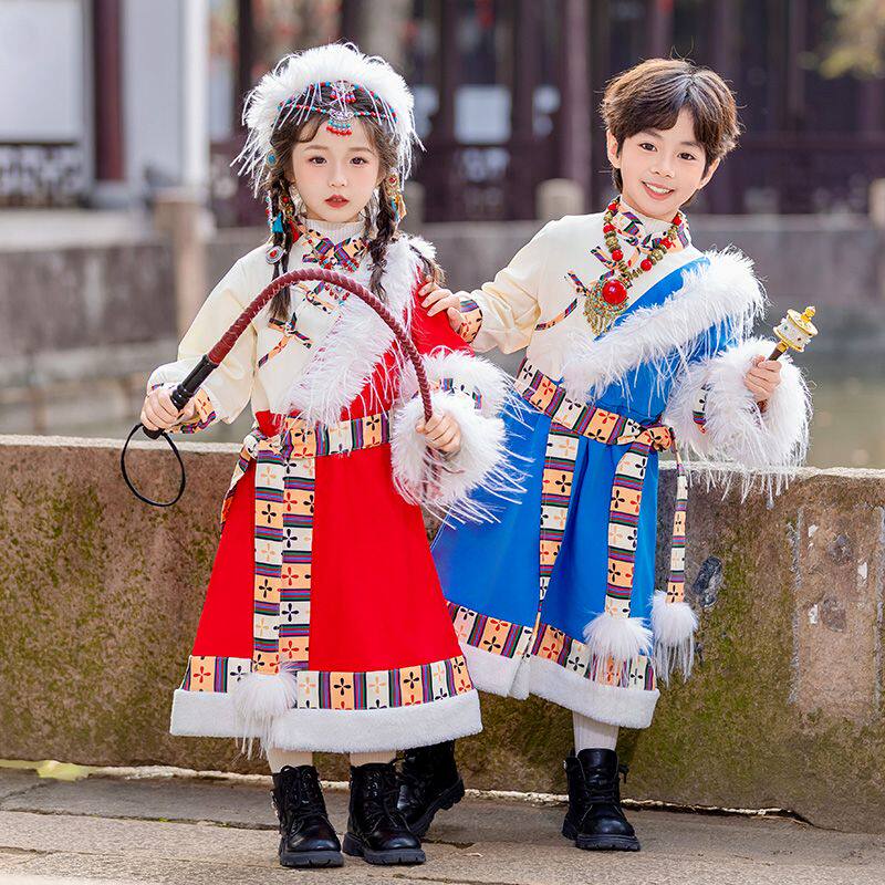儿童少数民族服装秋冬男