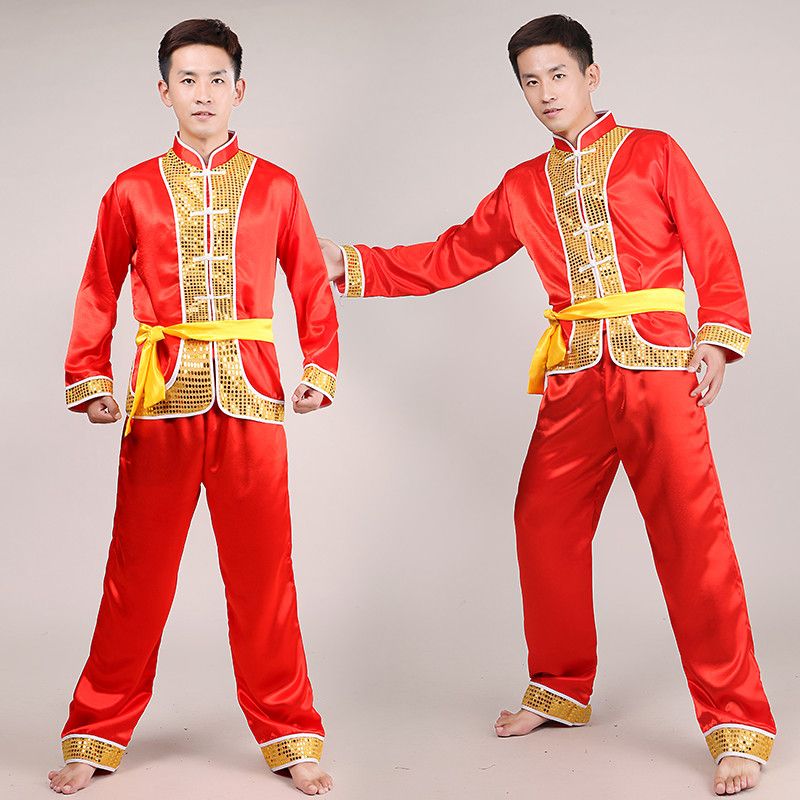 新款打鼓服秧歌服装男装图片