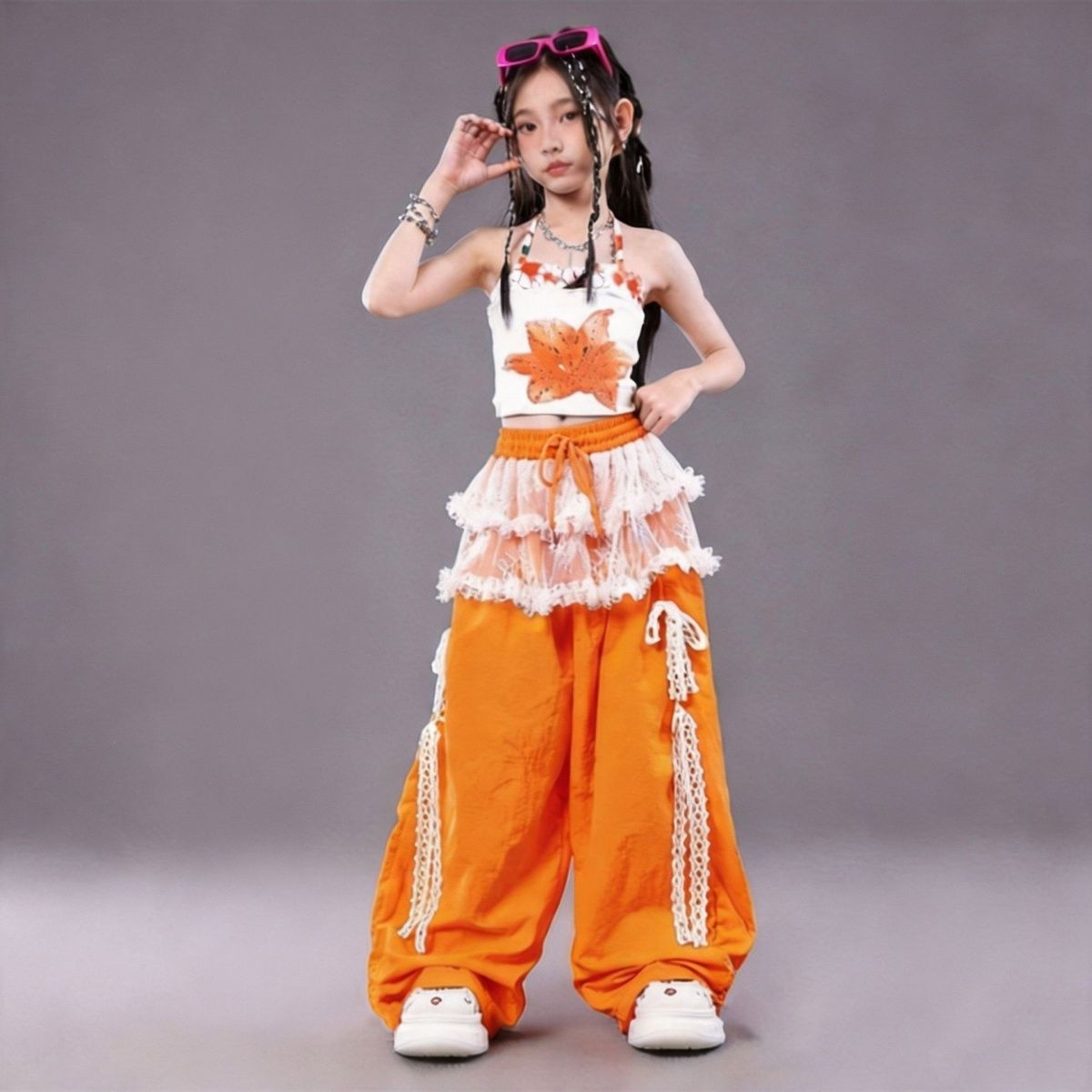 爵士舞服装女童潮酷时髦图片