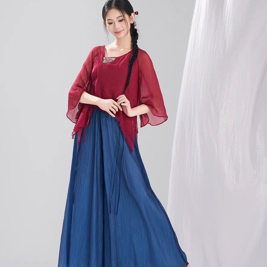 舞蹈服刺绣纱衣古典中国