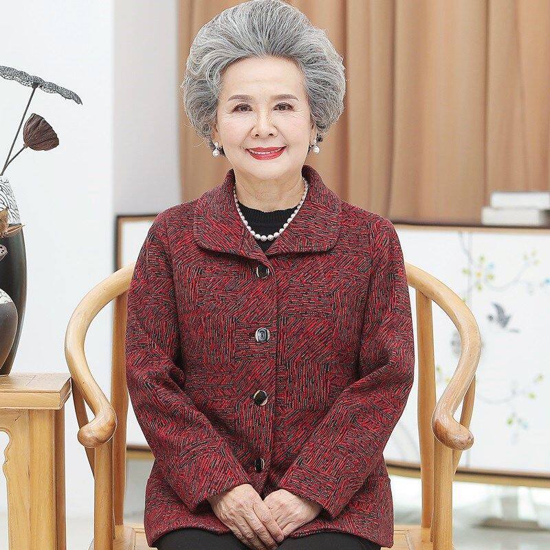 奶奶秋冬套装中老年人女