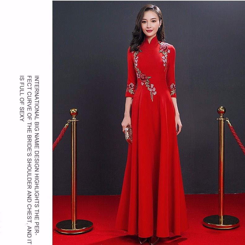 大合唱团演出服女长裙成