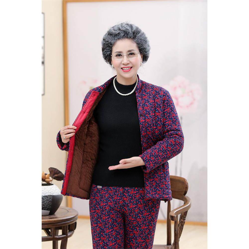 中老年女装冬外套奶奶加