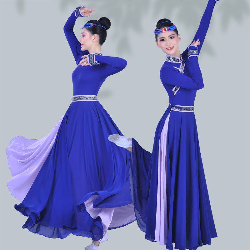 蒙古舞蹈演出服袍大摆裙