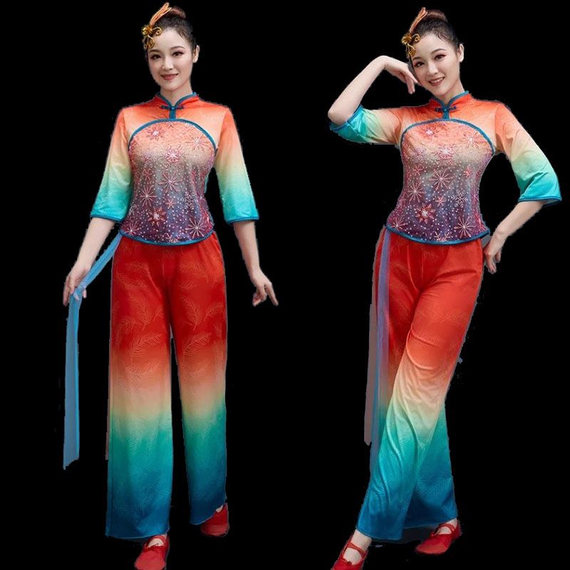 新款广场舞演出服中国风