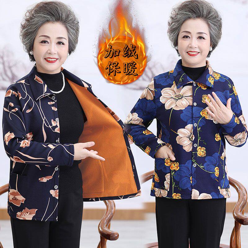 中老年女装秋冬加厚保暖