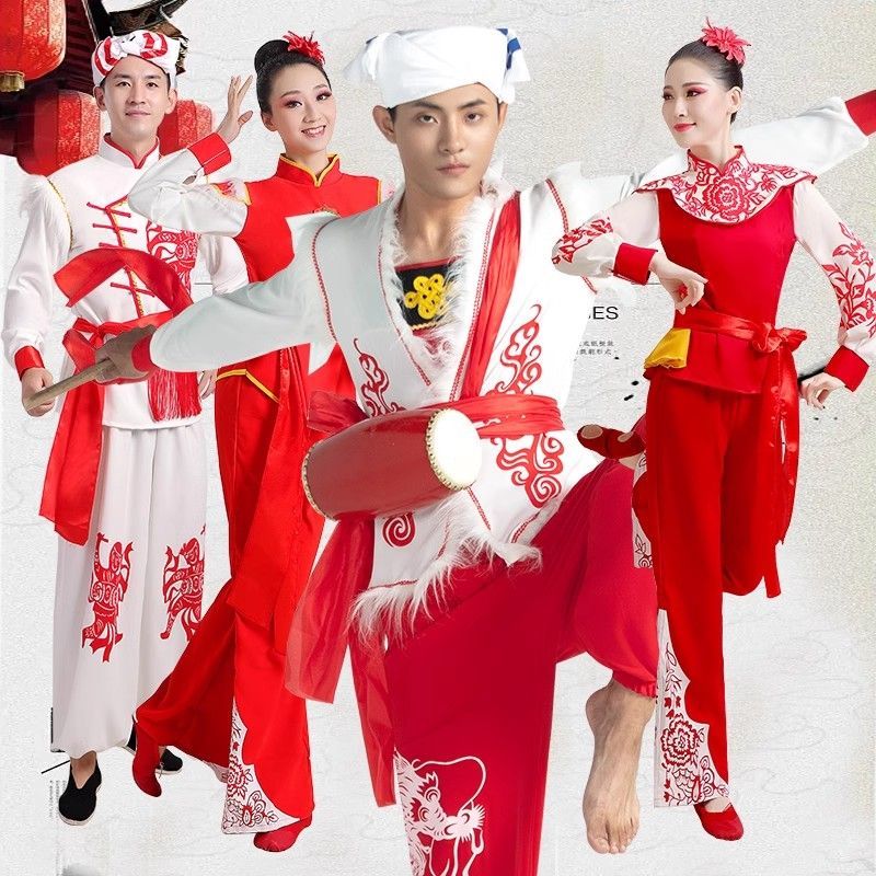 陕北风情民族服装男安塞图片