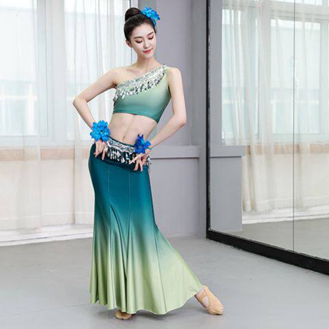 傣族舞蹈服成人女孔雀舞