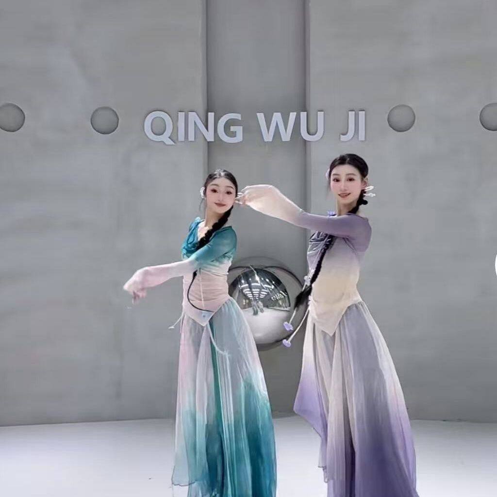 古典舞蹈服渐变身韵纱衣