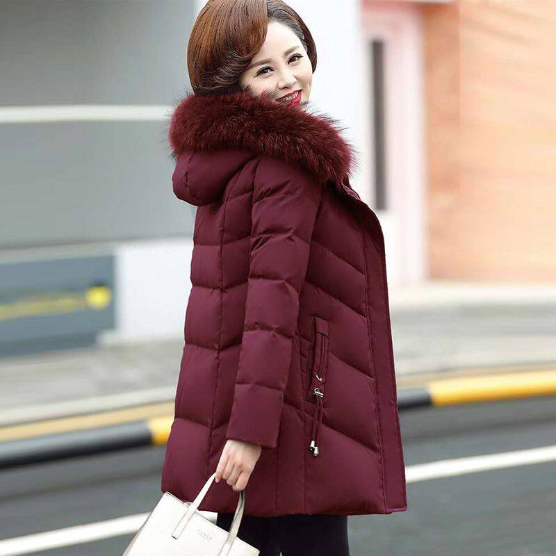 中长款棉服女洋气秋冬装