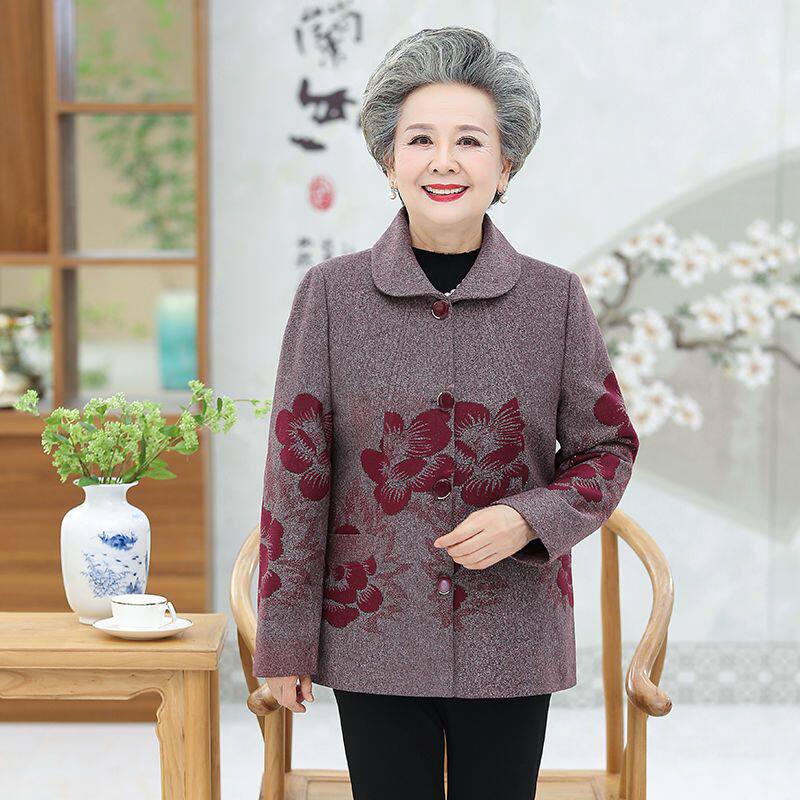 奶奶装秋装外套中老年人6