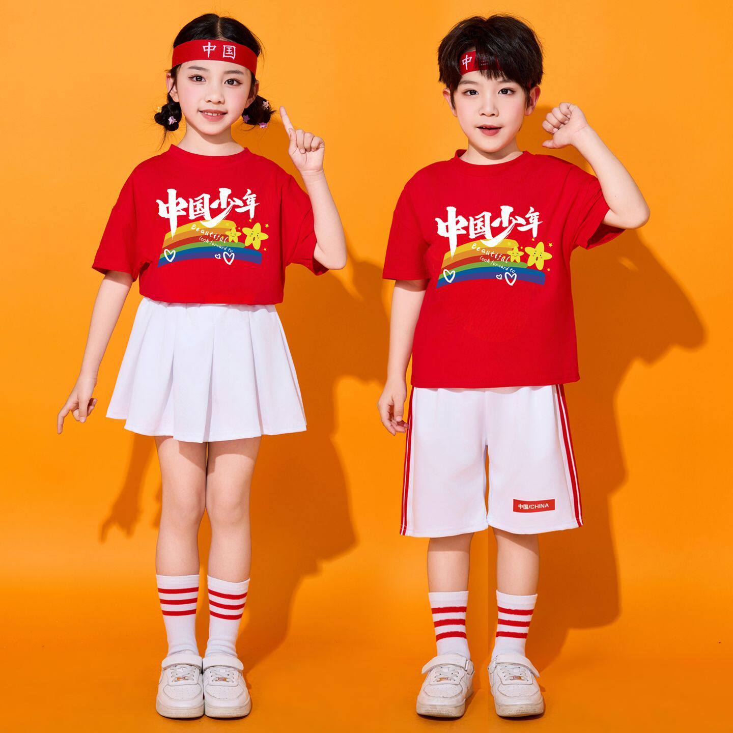 儿童演出服中小学生运动