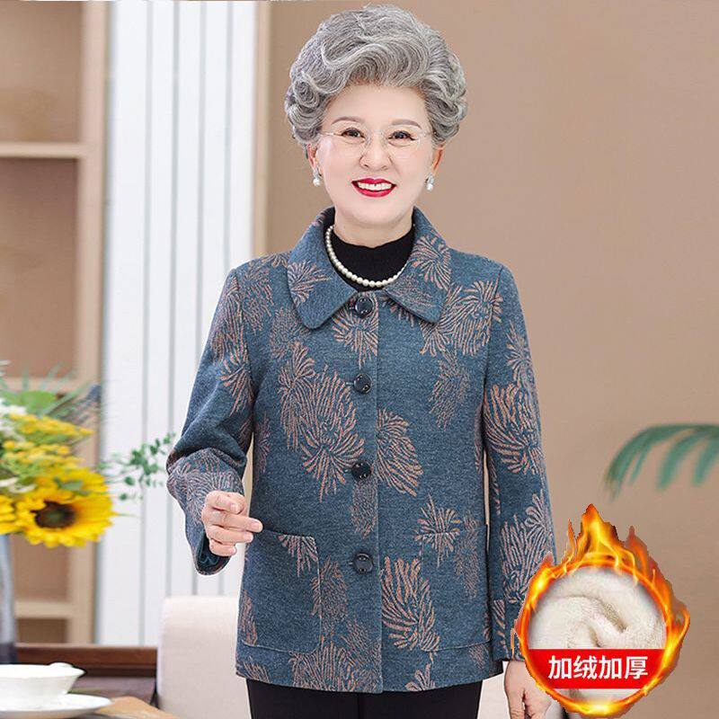 奶奶春秋装外套6070岁80