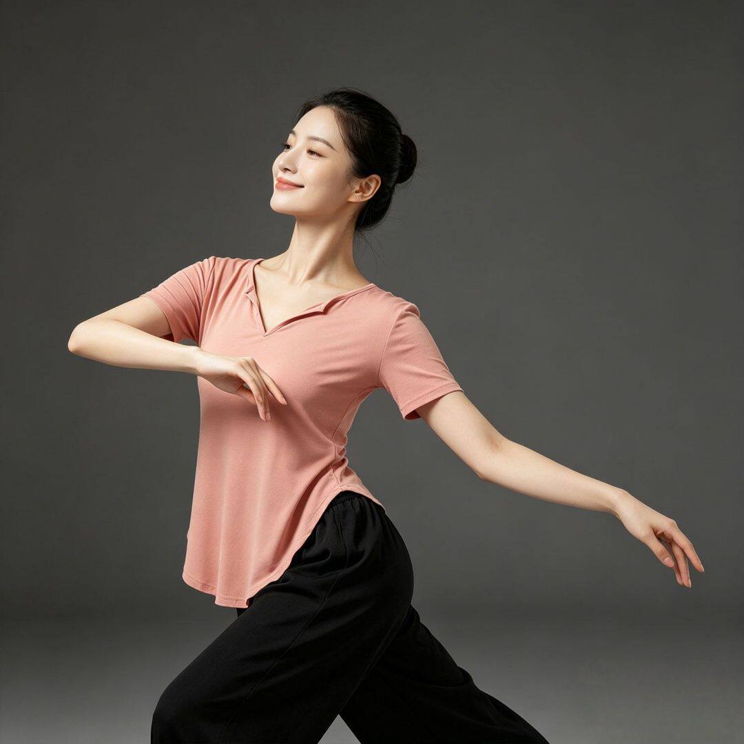 现代舞蹈服装宽松显瘦短
