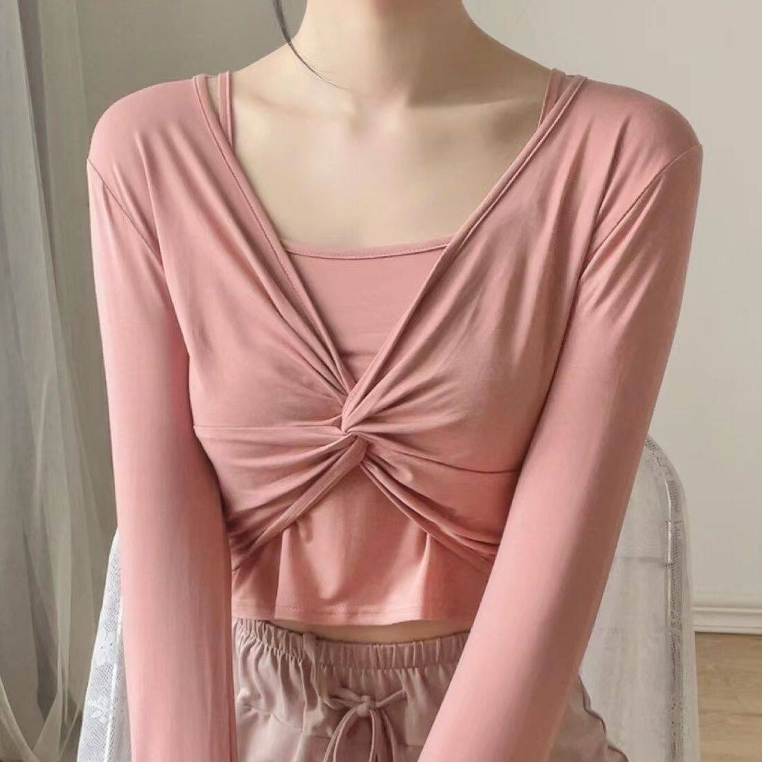 两件套背心+罩衫瑜伽服女