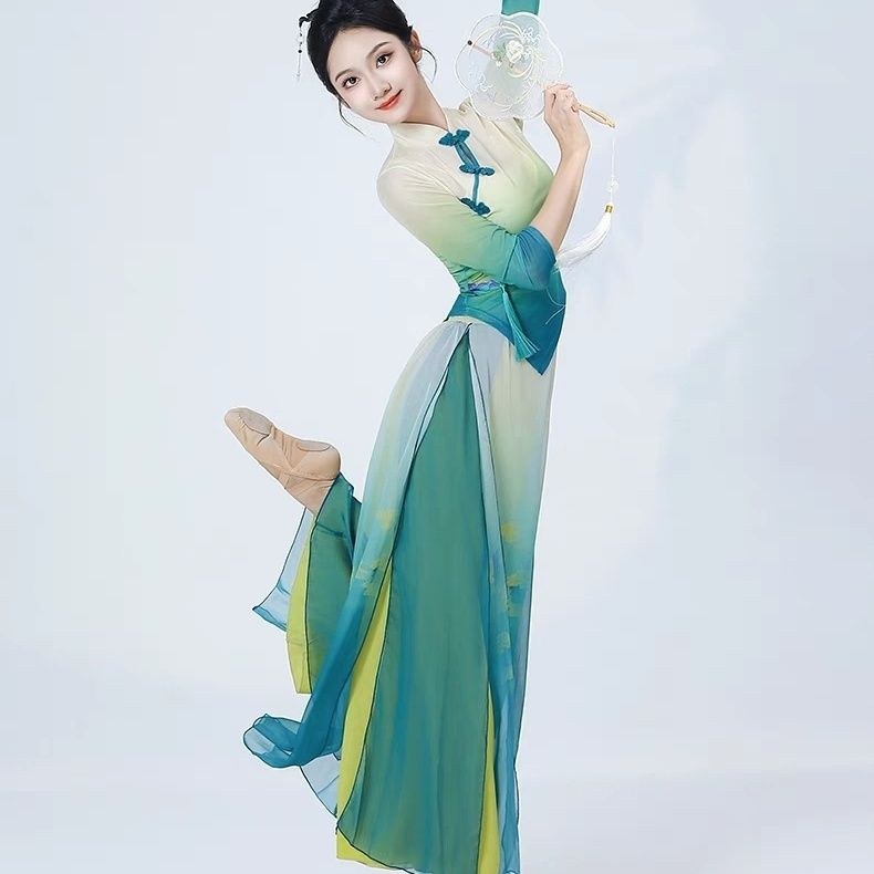 新款旗袍领舞蹈服女飘逸