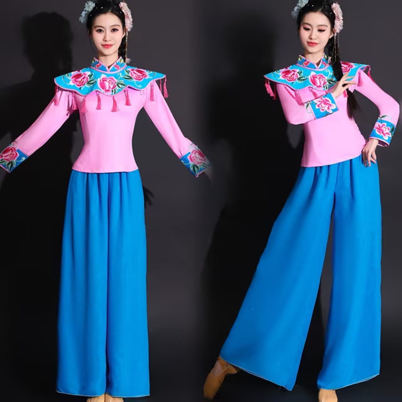 广场服装新款古典舞扇子