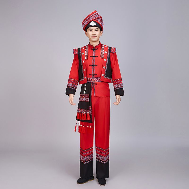 新款广西壮族服装成人男