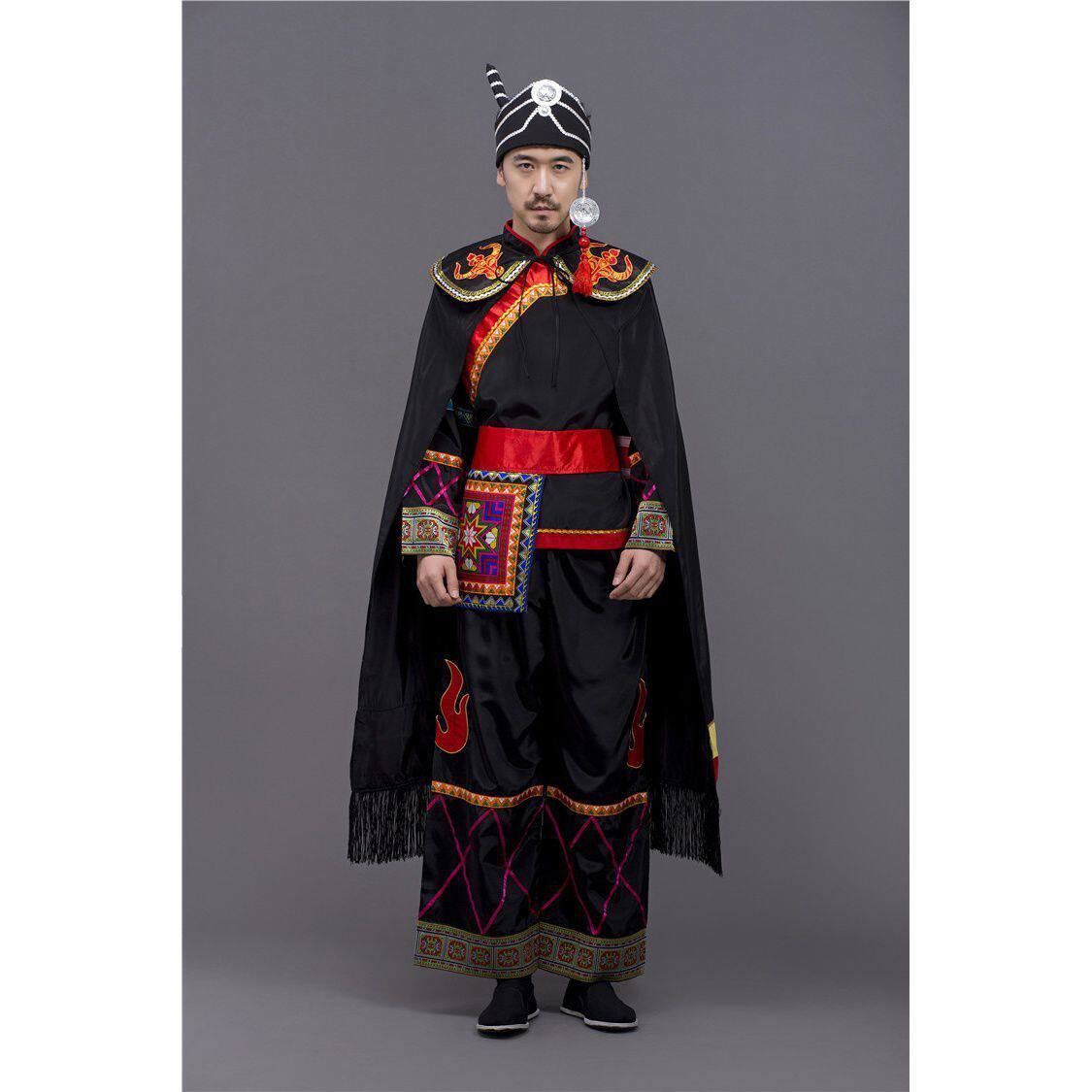 新款彝族盛装服装男装凉