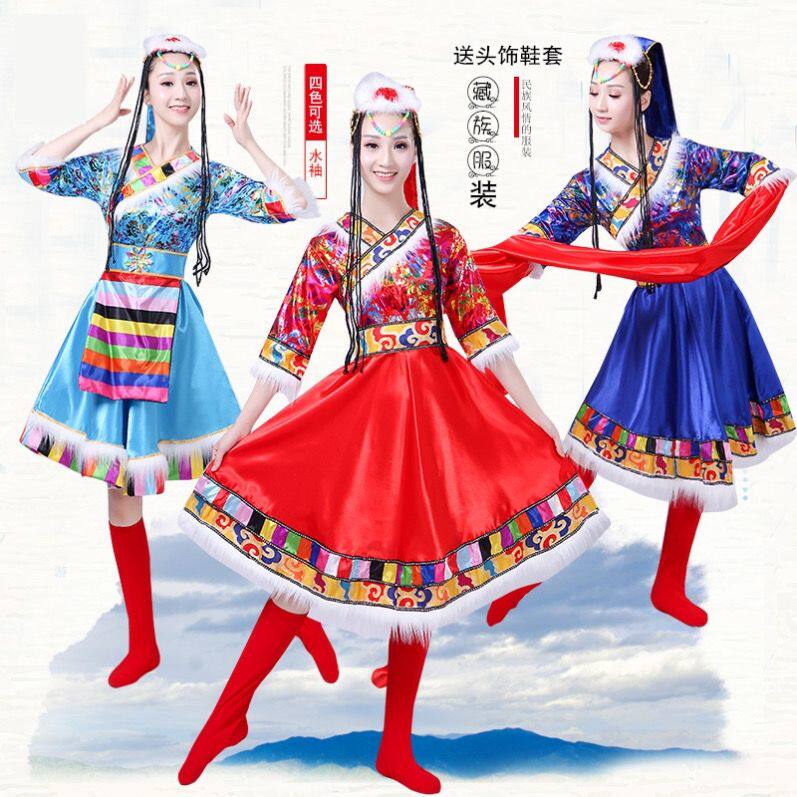 藏族舞蹈演出服装现代少