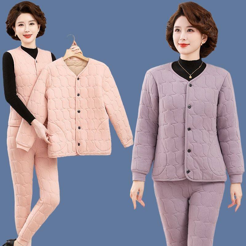 中老年女装冬季加绒加厚