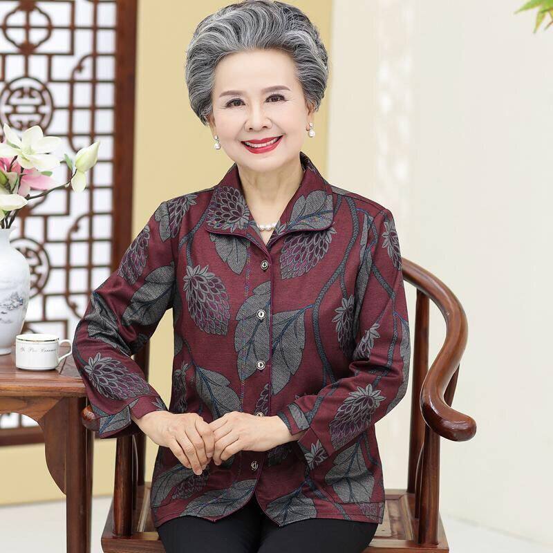 中老年女装衬衫9分袖60-7