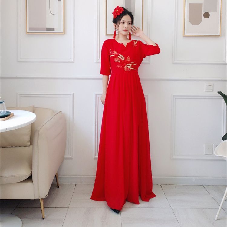 新款合唱团礼服大女长裙