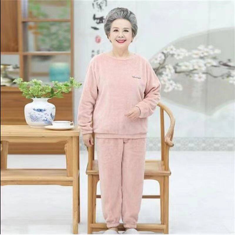 中老年妈妈保暖家居服秋