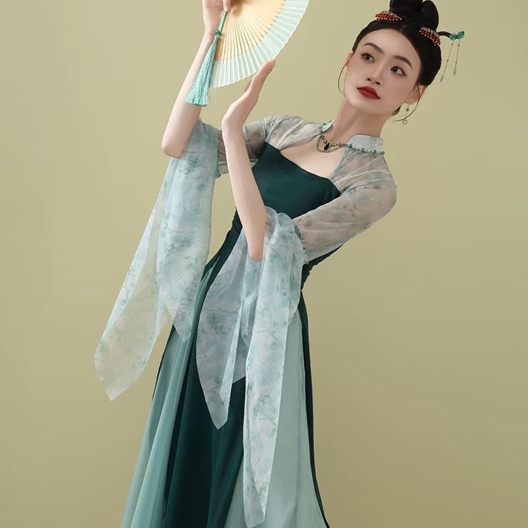 古典舞旗袍高弹显腰瘦服