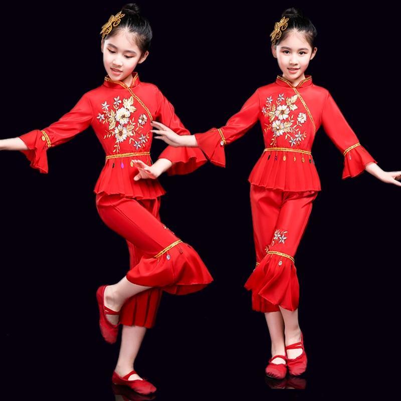 六一新款元旦儿童秧歌服