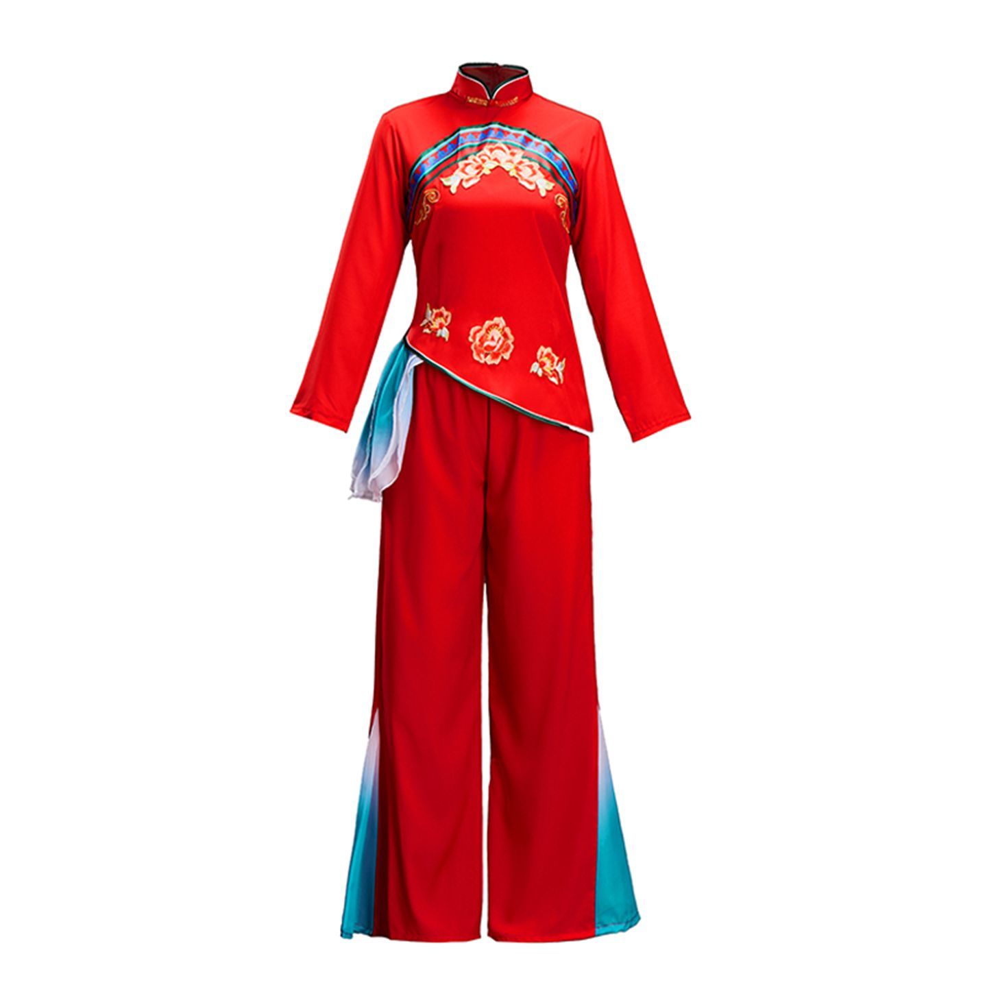 新款喜庆服装舞蹈陕北秧