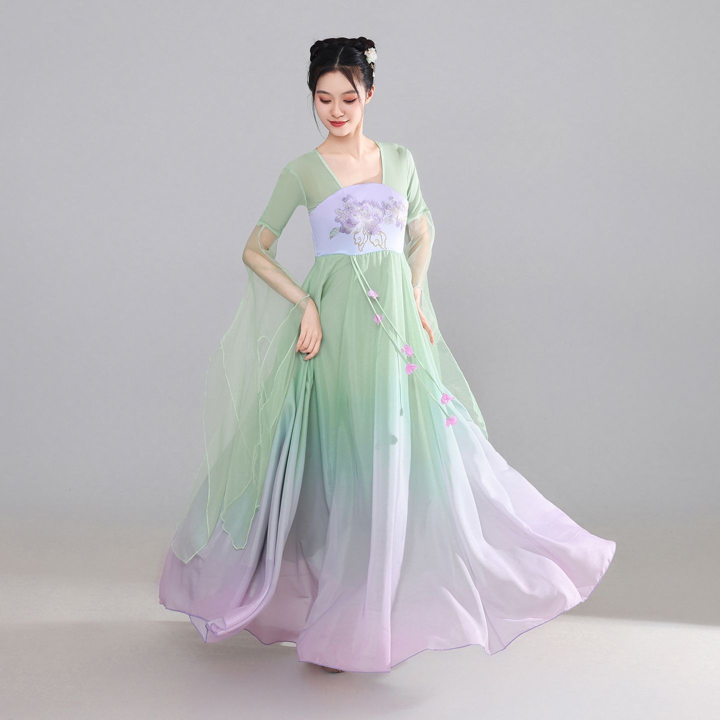 古典舞蹈服女飘逸仙连衣