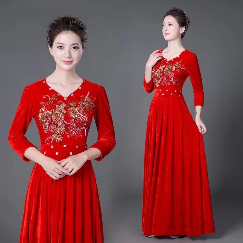 2026新款丝绒合唱演出服