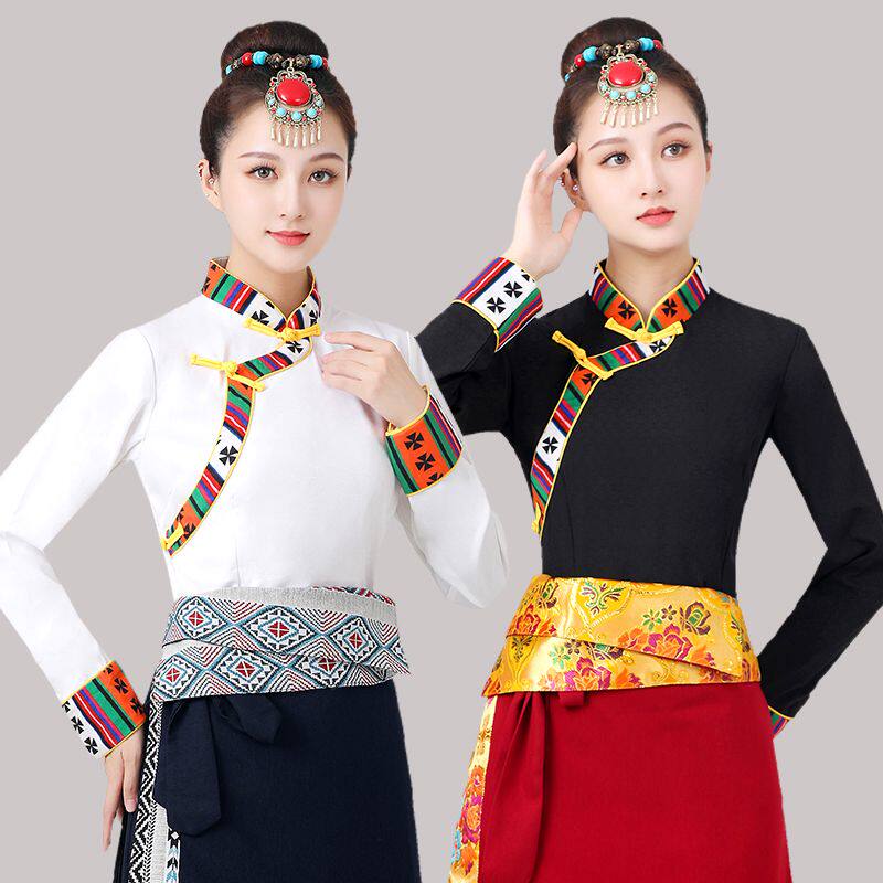 藏族民族舞蹈上衣女藏式