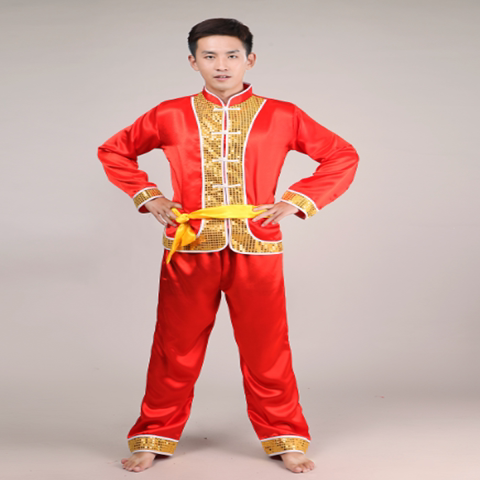 新款打鼓服秧歌服装男装图片