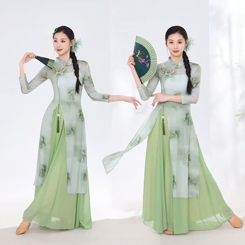 旗袍舞蹈服女弹力中国舞