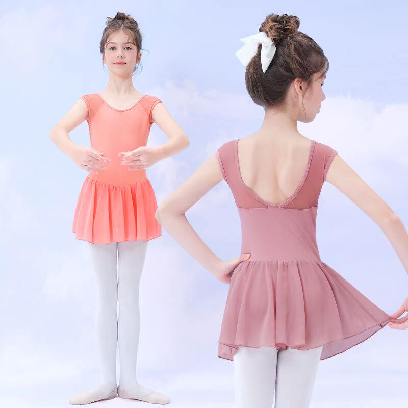 舞蹈服儿童女夏季短袖芭