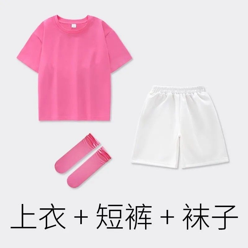 儿童夏季糖果色短袖T恤彩