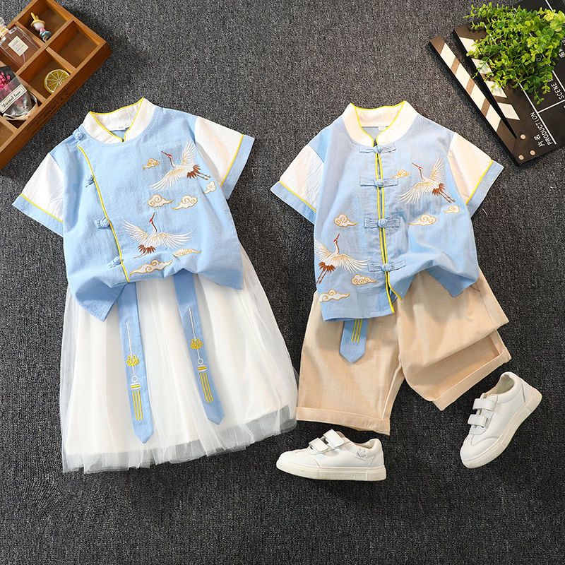 儿童汉服男女童夏季套装