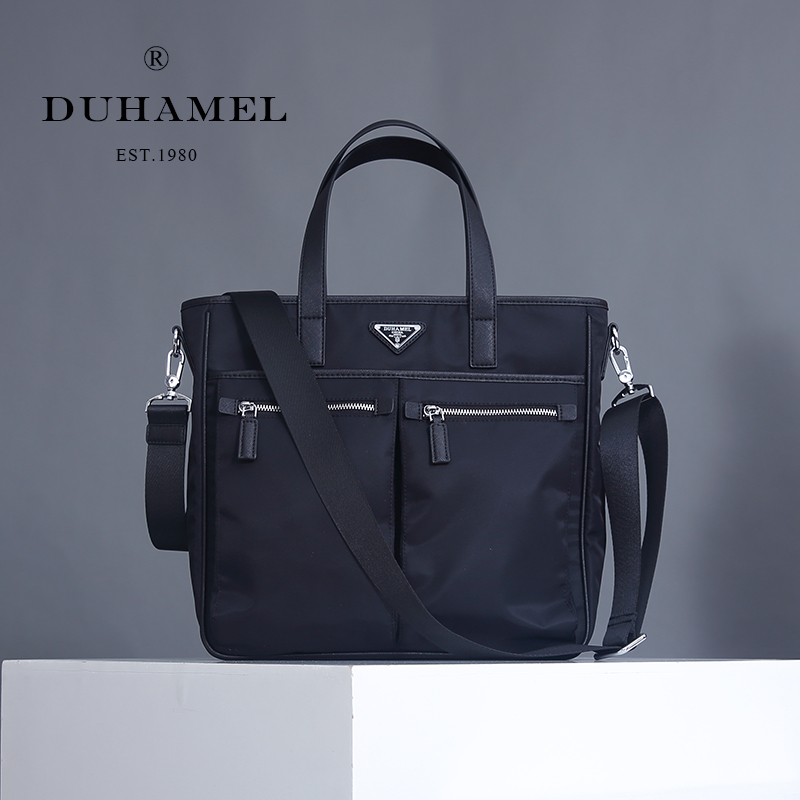 手提包男帆布牛津布男包公文包商务文件包男大容量男士斜挎包简约