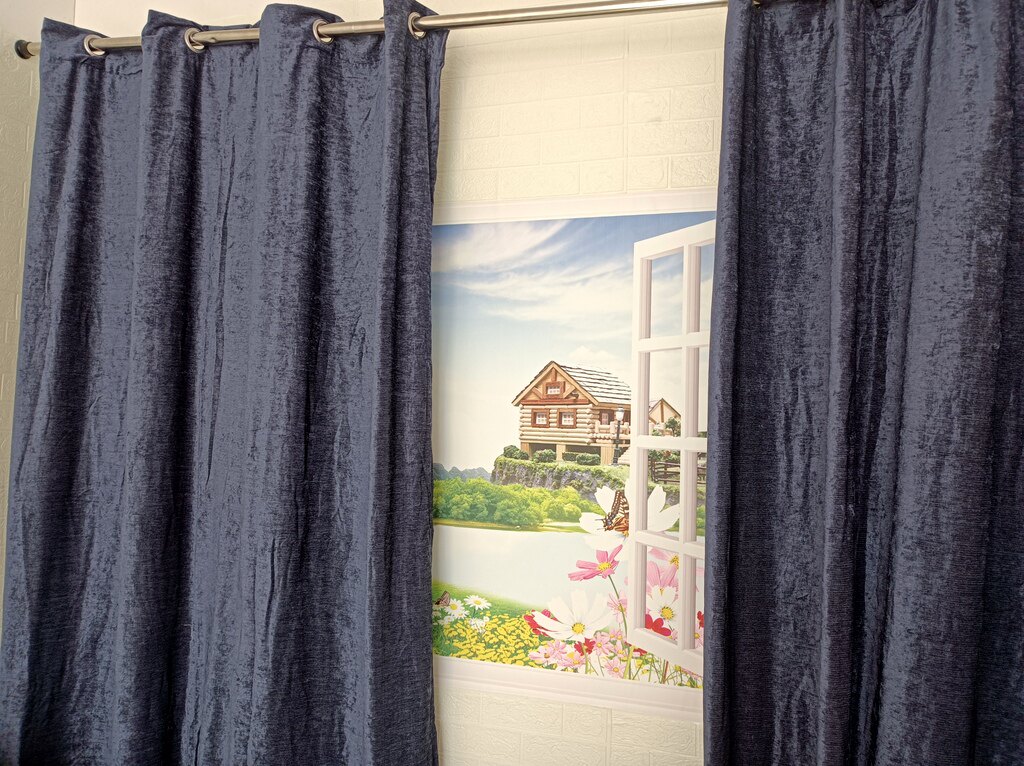 罗马杆吊环款遮光落地成品窗帘酒红橙黄兰色多色可选工厂特价款