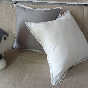 纯棉蕾丝花边枕套抱枕套腰枕套棉枕套亲肤透气环保面料不含芯