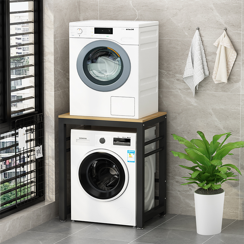 洗衣机置物架滚筒上方架子阳台双层烘干机洗碗机叠放架厨房收纳架