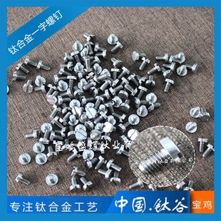钛合金一字螺钉 机加表面宝鸡厂家直供耐腐蚀CNC精密加工 TC4 GR5