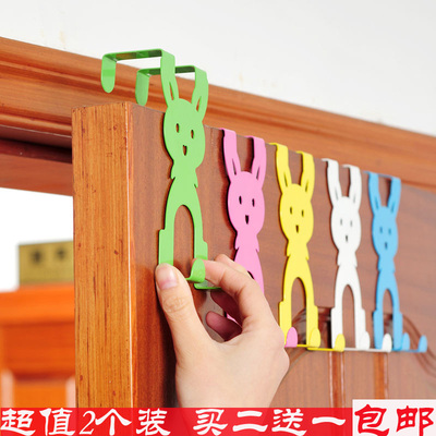 免打孔门上挂衣架卡通免钉无痕门后挂钩学生宿舍神器门背式挂衣钩