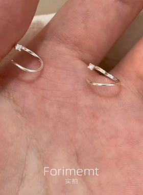 【彗星在旋转】S999纯银耳钉女养耳洞高级锆石轻奢精致百搭耳环