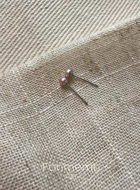 S925纯银mini淡水珍珠耳钉女养耳洞耳骨钉温柔风简约百搭新款耳饰
